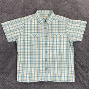 Cabelas Button Up Shirt Womens Large Plaid‎ Green Pink Purple Lot of 3